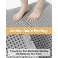 thumbnail image 4 of Upgraded Waffle Bath Mat, Super Absorbent Non Slip Bath Mats for Bathroom Floor, Machine Washable Bathroom Rugs with Tassels, Rubber Backed Bathroom Mats, Ultra Soft,Light Grey 24" x 72", 4 of 8