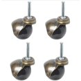 thumbnail image 1 of ZHAOCHENG Juego de 4 ruedas giratorias esféricas de 360 grados con placa superior, ruedas esféricas de 1,5 pulgadas con vástago de anillo de abrazadera, 1 of 3