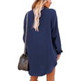 thumbnail image 4 of Borke Women's Long Sleeve Button Down Tunic Dresses with Pockets, 4 of 5