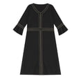 thumbnail image 4 of Lejafay Robe de Danse d'Église pour Filles Manches Longues Robe Décontractée Robes Musulmanes Noire 120, 4 of 6