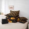 thumbnail image 6 of Feelyou Halloween Pumpkin Bedding Comforter Set 7 Pieces, Black Orange Full Bedding Set, 6 of 8