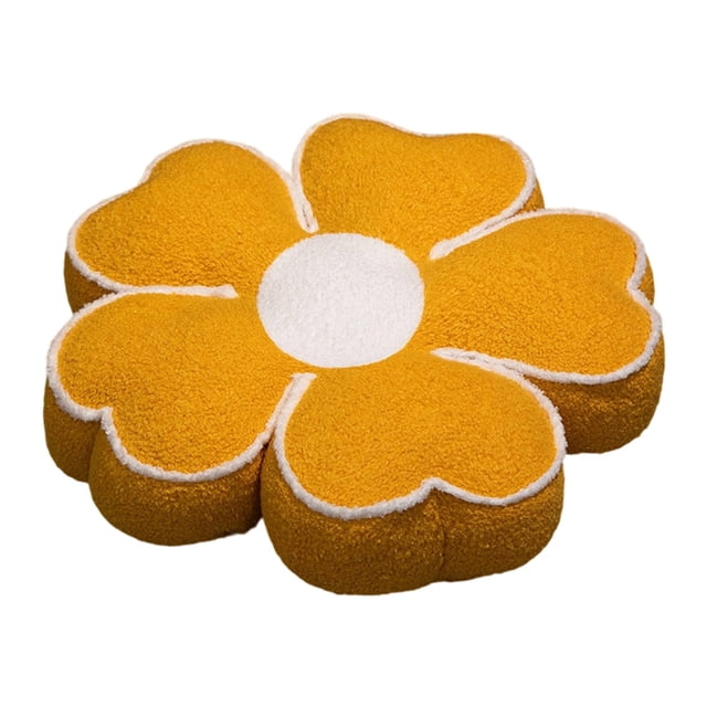 Cojín de terciopelo con forma de pétalo, cojín de suelo, cojín de asiento escandinavo, almohada de terciopelo con forma de pétalo