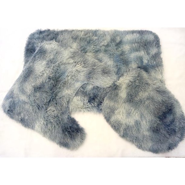 Ultra Soft Faux Fur 3 Piece Bathroom Set Rug Contour Mat & Toilet Lid