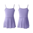 thumbnail image 5 of ITSAME Girls Ballet Dance Dress, Ruffle Leotards Spaghetti Strap Kids Fashion Ballet A-Line Dress Purple 7-8T, 5 of 7