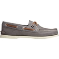 thumbnail image 2 of Men's Sperry Top-Sider Authentic Original 2-Eye Whisper Boat Shoe Grey Soft Leather 9 M, 2 of 6