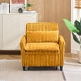 thumbnail image 3 of Corduroy Pull Out Sleeper Sofa Bed,Comfortable Chair With Side Pockets Pillow,3-in-1 Lazy Sofa Chaise Lounge Chair Indoor Convertible Sleeper Chair for Bedroom Living Room Apartment Office,Yellow, 3 of 8