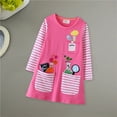 thumbnail image 4 of Zwiiyzr Toddler Girls Winter Dress Casual Long Sleeve Crew Neck Cartoon Printed Cotton Warm Christmas Tunic Dress Pink, 4 of 7