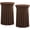 Brown, variant on 2 Pack Round 43 x 32 Inch Spandex Cocktail Tablecloth with Wavy Skirt Brown Fitted Stretch Table Cover for Bar Wedding Party