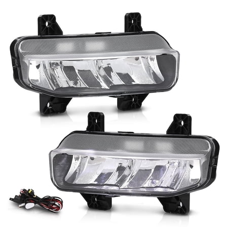 Pair LED Clear Lens Fog Lights Lamps Fit For 2019-2022 Dodge RAM 1500 2500 3500