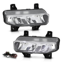 Pair LED Clear Lens Fog Lights Lamps Fit For 2019-2022 Dodge RAM 1500 2500 3500