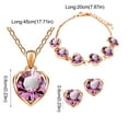 thumbnail image 2 of Wentin Reduced Jewelry Sets Women Crystal Jewelry Simple Heart Necklace Earrings Bracelet Three-piece Set, 2 of 3