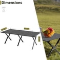 thumbnail image 2 of Alvantor Portable Roll-up Camping Table with Storage Bag, Black, 46 x 24 x 17 in, 2 of 12