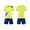 Yellow, variant on CYRBOKO Boys Soccer Jersey Sets, Short Sleeve Two-piece Crew Neck Elastic Waist Summer Athletic Outfit Sets Green Size 11-12 T