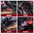 thumbnail image 4 of Restored DCK Angle Grinder,4-1/2-Inch,6.7Amp Cut off Tool Grinder,11,800 RPM with 2 Safety Guards,6-Piece Discs(2 Cutting/2 Grinding/2 Flap Discs),Professional Angle Grinder for Metal,Wood (Refurbished), 4 of 8