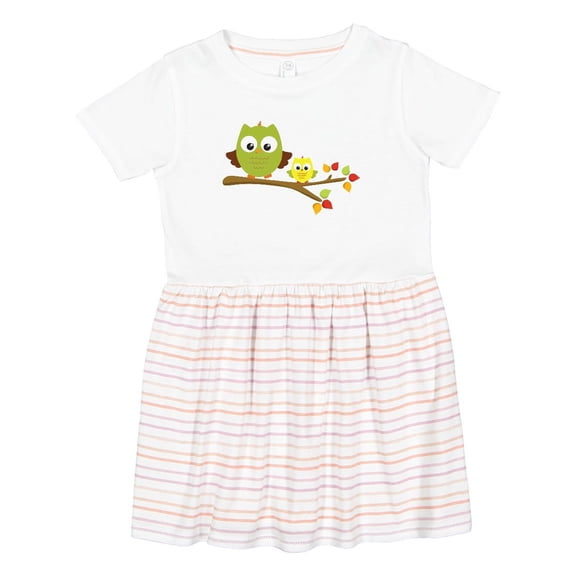 Inktastic Two Cute Owls on a Branch Girls Toddler Dress