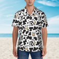 thumbnail image 4 of Daiia Cow Hawaiian Shirt for Men Gentle Cotton Regular Short Sleeve Casual-Large, 4 of 9