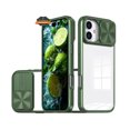 thumbnail image 2 of For Apple iPhone 16 Plus (6.7") Slide Camera Cover Lens protector Anti-Scratch Shockproof Clear Back and Color Frame Bumper Phone Case Cover by Xpression - Green, 2 of 6