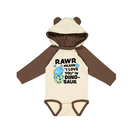 

Inktastic Rawr Means I Love You in Dinosaur Valentine Gift Baby Boy or Baby Girl Long Sleeve Bodysuit