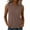 Brown, variant on Women's Summer Athletic Tank Tops Sleeveless V Neck Collared Cotton Blend Stretchy Lightweight For Running Workout