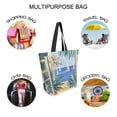 thumbnail image 7 of FORMRS Womens Canvas Tote Bag with Zipper Inner Pocket Shoulder Handbag, Seaside Leaves, 7 of 7