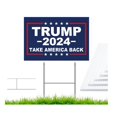 ECPECAD Trump 2024 Flag 2024 Yard Sign With H-Stakes - Double Sided ...