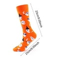 thumbnail image 2 of Pyhlmscde Halloween Pumpkin Bat Socks for Adult Men Women, Halloween Socks, Compression Stockings, Thick Socks Women, 2 of 4