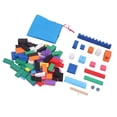 thumbnail image 4 of 120 piezas de bloques de construcción de dominó de superficie lisa de colores, fichas de carreras de dominó a granel, juegos de juguete para niños, bloques de construcción de dominó, 4 of 14