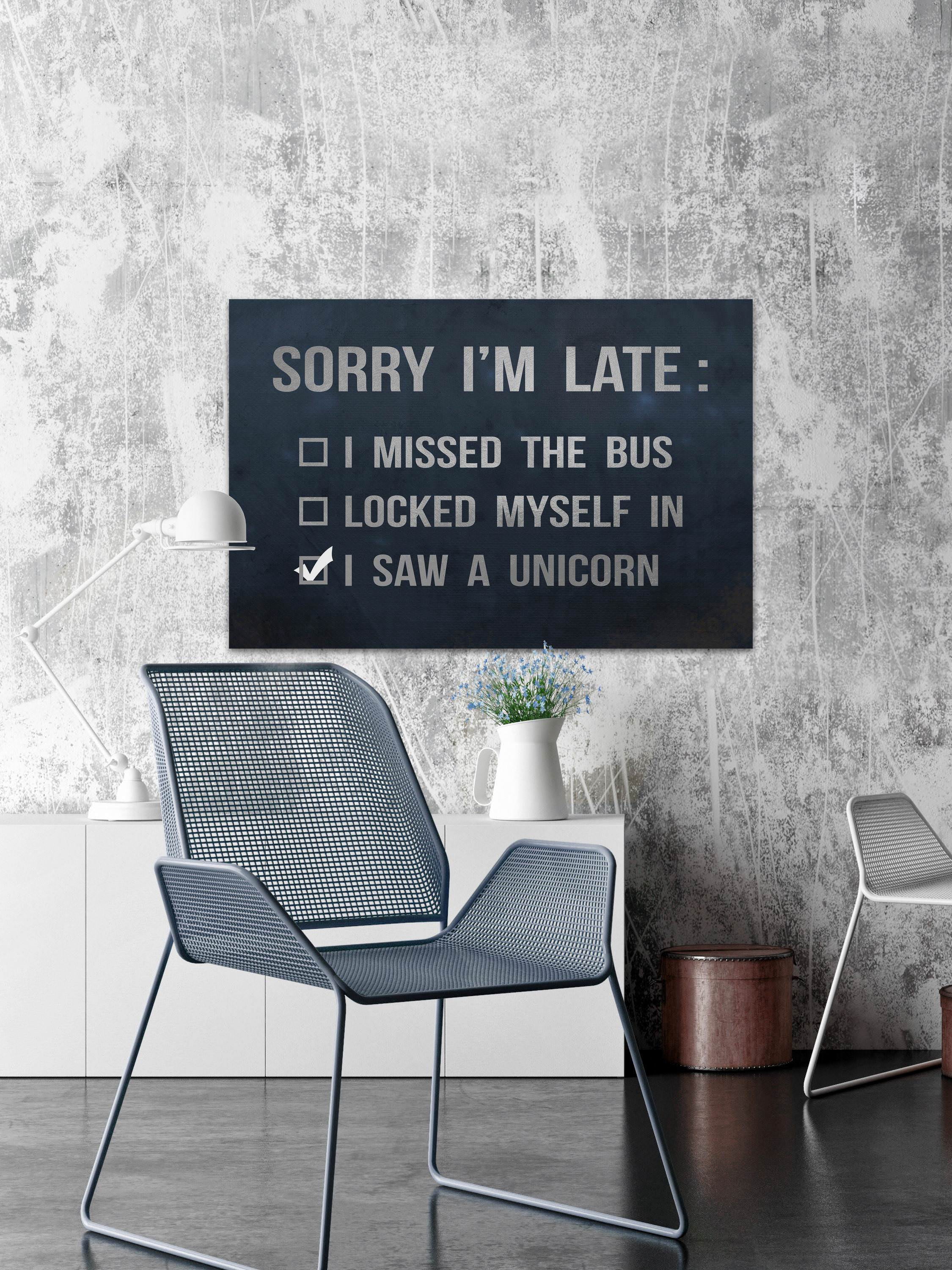 Sorry I'm Late II Painting Print on Wrapped Canvas
