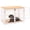 White Natural Wood, variant on EDX 38 Inch Dog Crate Furniture for Small and Medium Dogs, Wooden Pet Kennel with Double Lock Door, Metal Frame, Indoor Pet Cage, White & Natural Wood