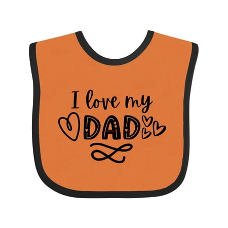

Inktastic I Love My Dad with Hearts Gift Baby Boy or Baby Girl Bib