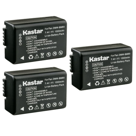Image of Kastar 3-Pack DMW-BMB9 Battery Replacement for Panasonic Lumix DMC-FZ72 Lumix DMC-FZ100 Lumix DMC-FZ150 Lumix DC-FZ80 Lumix DC-FZ85 Camera
