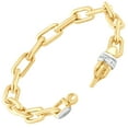thumbnail image 2 of Pompeii Men's Attached Round 14k Gold (34gram) or Platinum (55gram) 7.5mm Link Bracelet, 2 of 3