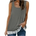 thumbnail image 2 of ameIAEA Summer Tank Tops for Women Square Neck Sleeveless Shirts Casual Loose Lace Blouses, 2 of 5