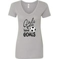 thumbnail image 3 of Inktastic Girls Gotta Have Goals Soccer Women's V-Neck T-Shirt, 3 of 5