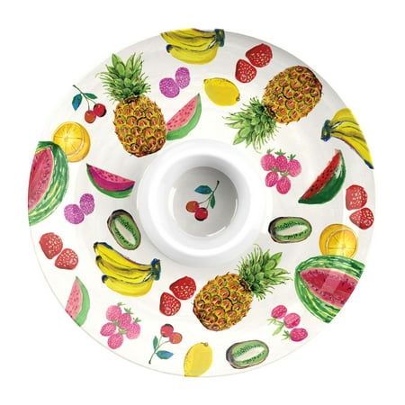Mainstays Outdoor Melamine Tropical Chip & Dip Platter