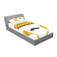thumbnail image 2 of Ambesonne Cartoon Fitted Sheet & Pillow Sham Set, Famous Mexican, Twinxl, Yellow, 2 of 2