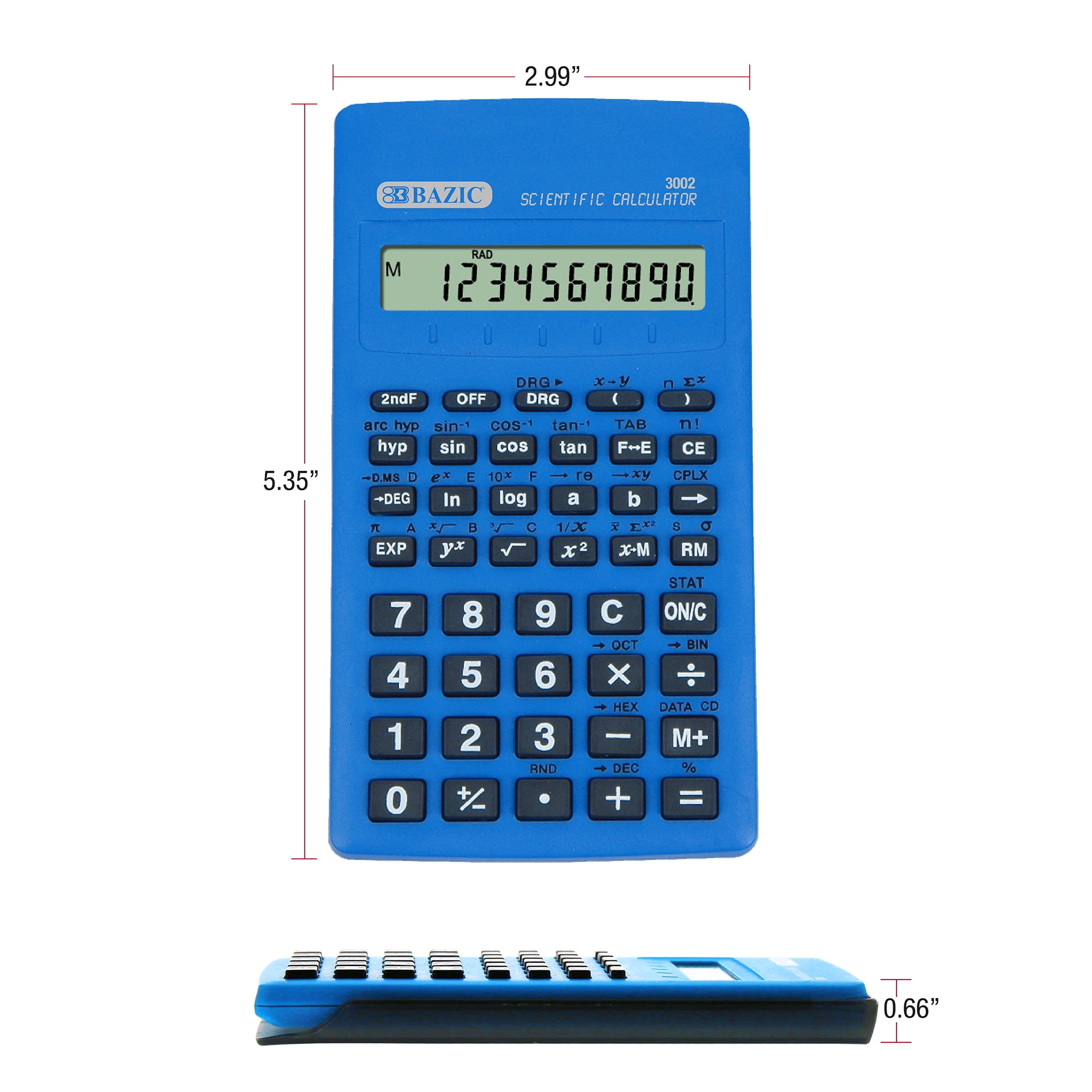 BAZIC Scientific Calculator 56 Function Slide-On Case for Engineering, 12-Pack