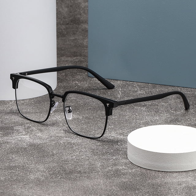 Gafas de sol con protección contra la luz azul para hombre, montura negra, para miopía, con montura de gafas graduadas, de moda para mujer