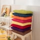 thumbnail image 5 of Juego de 4 cojines de asiento 40x40x3cm con tirantes para interior y exterior con sello Oeko Tex color verde manzana, 5 of 7