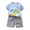 O2109-Sky Blue, variant on OYXSER Toddler Boy Summer Clothes Cartoon Summer Short Sleeve Shirt & Casual Shorts Set Cool Short Sets, Sky Blue 3-4T