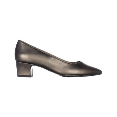 pewter low heel evening shoes