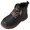 Black, variant on Girls Ankle Boots Vintage Braided Lace up Combat Boots Round Toe Zip up Kids Fall Boots