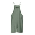 thumbnail image 5 of Moxiu Short Jumpsuits for Women Casual Rompers Summer Sleeveless Jumpsuits Loose Spaghetti Strap Shorts Overalls Trendy Outfits with Pockets 2025 Green,XXXXL, 5 of 5