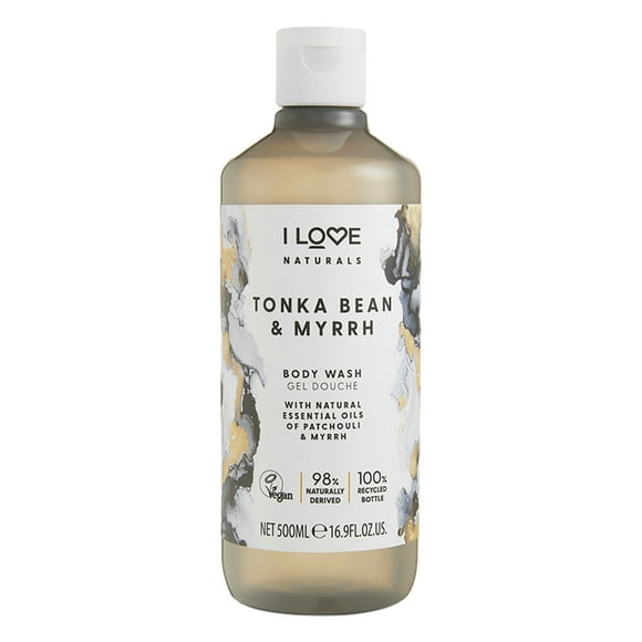 I Love Cosmetics Gel de Baño Naturals, Haba Tonka y Mirra, 500 ml