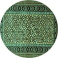 thumbnail image 1 of Ahgly Company Indoor Round Persian Turquoise Blue Traditional Area Rugs, 7' Round, 1 of 4
