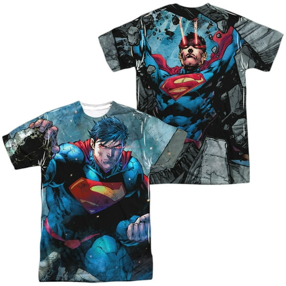 Superman Rumble Unisex Adult Sublimated Costume T Shirt (Front/Back), X-Large Multicolor