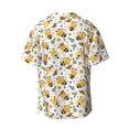 thumbnail image 2 of Disketp Men's Hawaiian Bee and Flowers Print Shirts Button Down Holiday Beach Shirts-X-Large, 2 of 7
