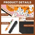 thumbnail image 6 of Travel Mahjong Mat 21" x 21" Pineapple Tropical Pink Geometric Border Non-Slip Noise Reduction Mini Mahjong Tiles for Dominoes Poker Card, 6 of 6
