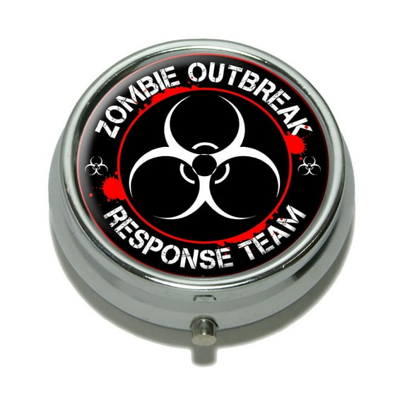 Zombie Outbreak Response Team Biohazard - Bloody Red Pill Box