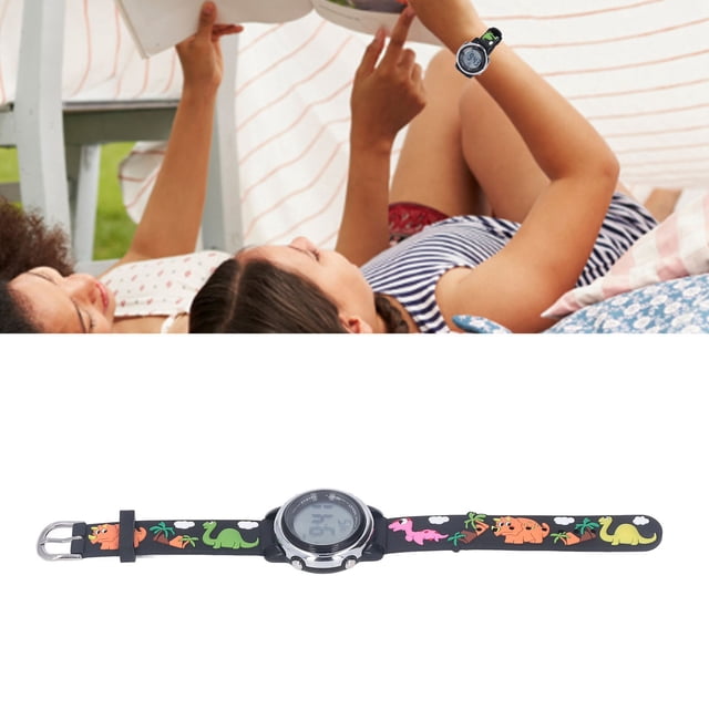 Kids Digital Sport Watch Al Aire Libre, Correa Ajustable, Ajustable, Para Niños, Diseño de Dibujos Animados para Niños, Broche de Acero inoxidable, retroceso para Aire Libre